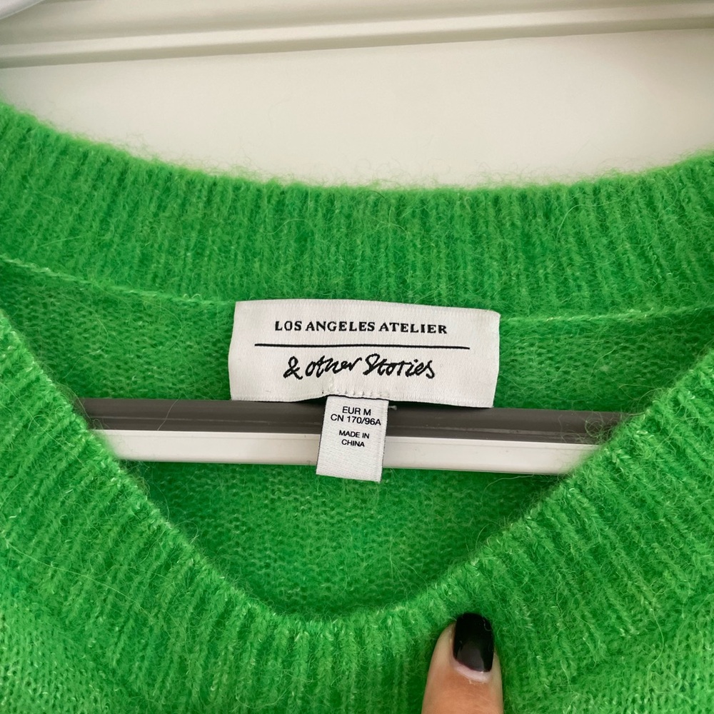 & Other Stories Vibrant Green Sweater - Picture 2 of 3